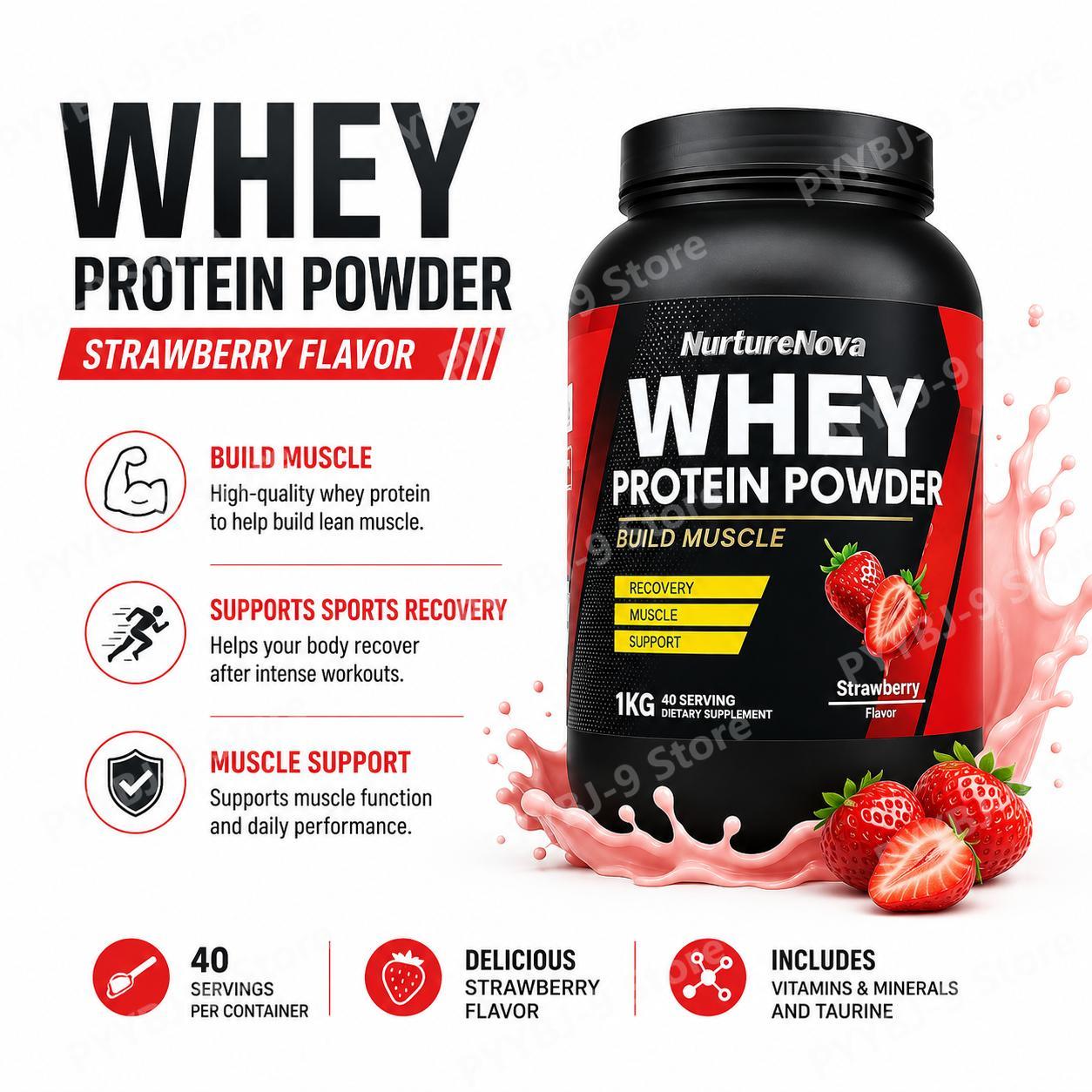 NurtureNova Whey Protein Powde - Nutrition Fitness Training recension och pris